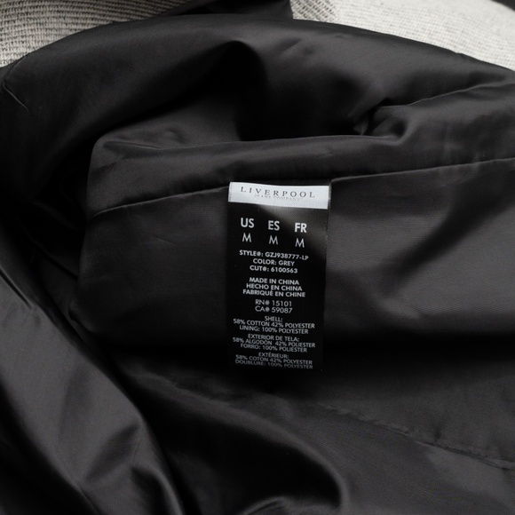 Liverpool - Gray Double-Breasted Peacoat with Removable Hood - Picture 11 of 11